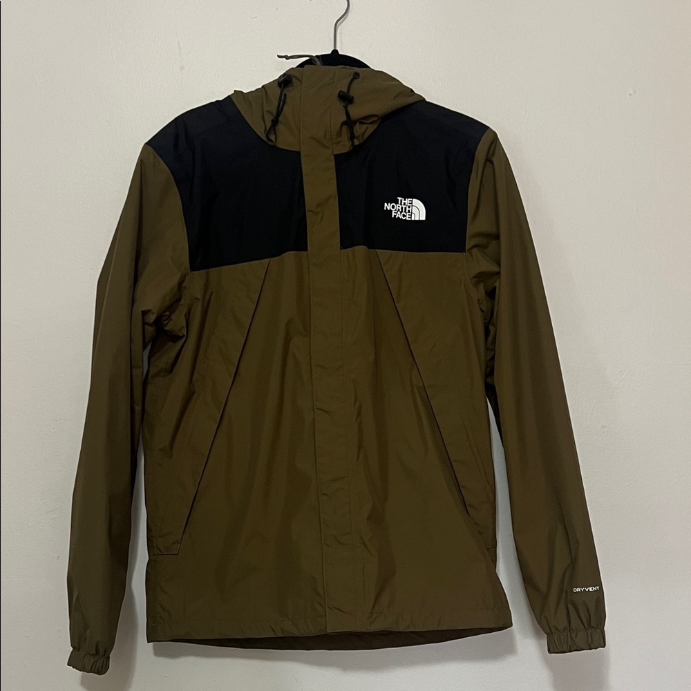 The North Face Men's Olive and Black Antora Rain Jacket